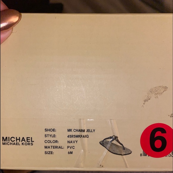 Michael Kors Cork jelly NAVY BLUE sandals NEW! - Picture 4 of 4